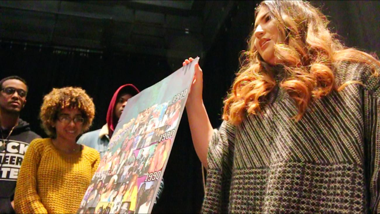 Natalee Castillo applies skills she learned in costume and fashion courses to design costumes for Act Like You Know 10 Year Anniversary Show.